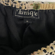 Mixed Print Cascading Ruffle Maxi Skirt (S)