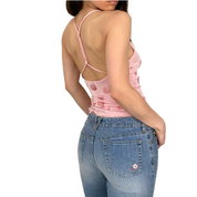 Y2K Bubblegum Slinky Sparkle Top (S)