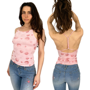 Y2K Bubblegum Slinky Sparkle Top (S)