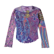 Bouche a Bouche Psychedelic Graphic Mesh Top (S)