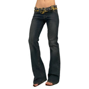 Low Rise Belted Jeans (S)