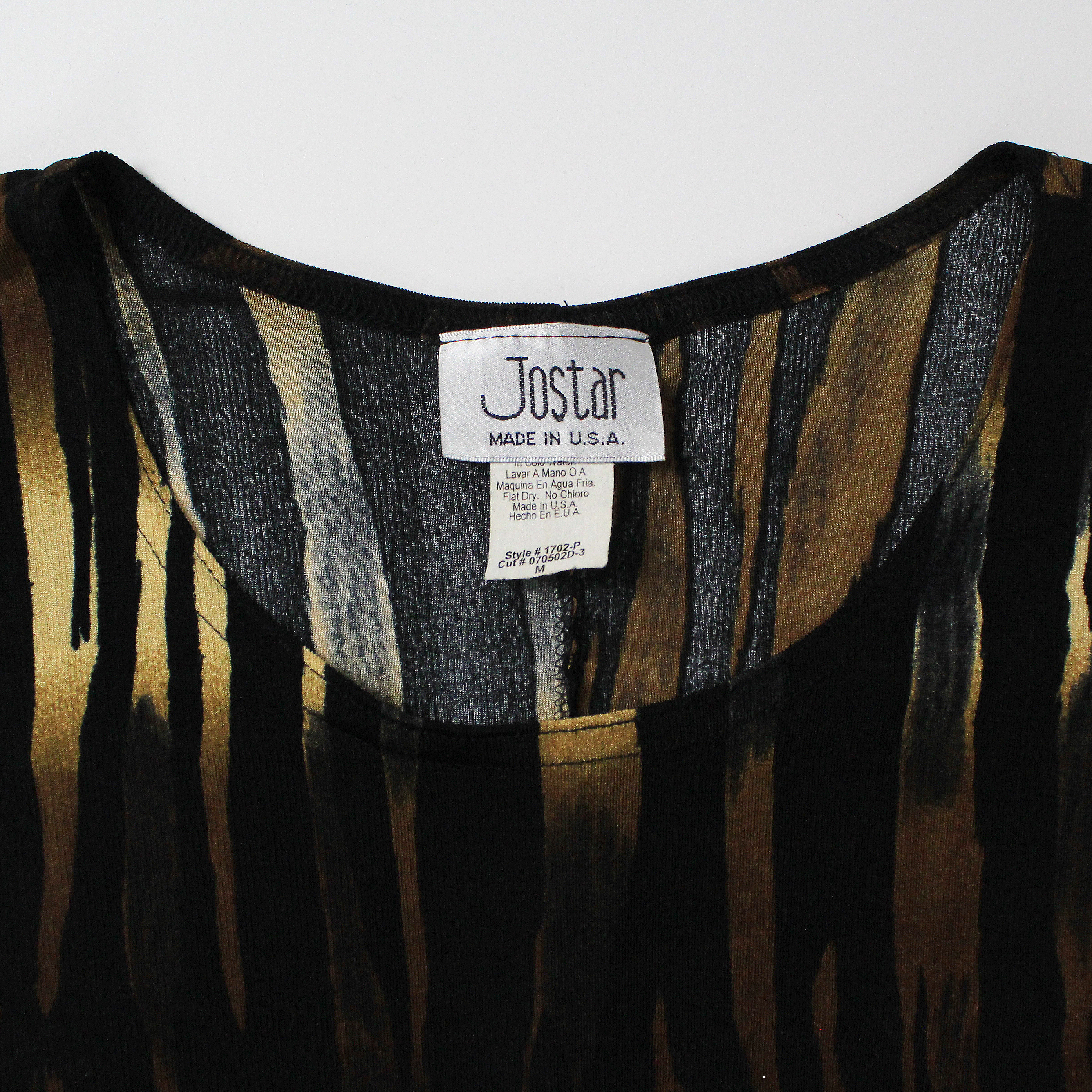 90s 2pc Tiger Print Slinky Set (M/L)