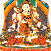 Y2k Ice Blue Buddhist Graphic Racerback Tank (S)