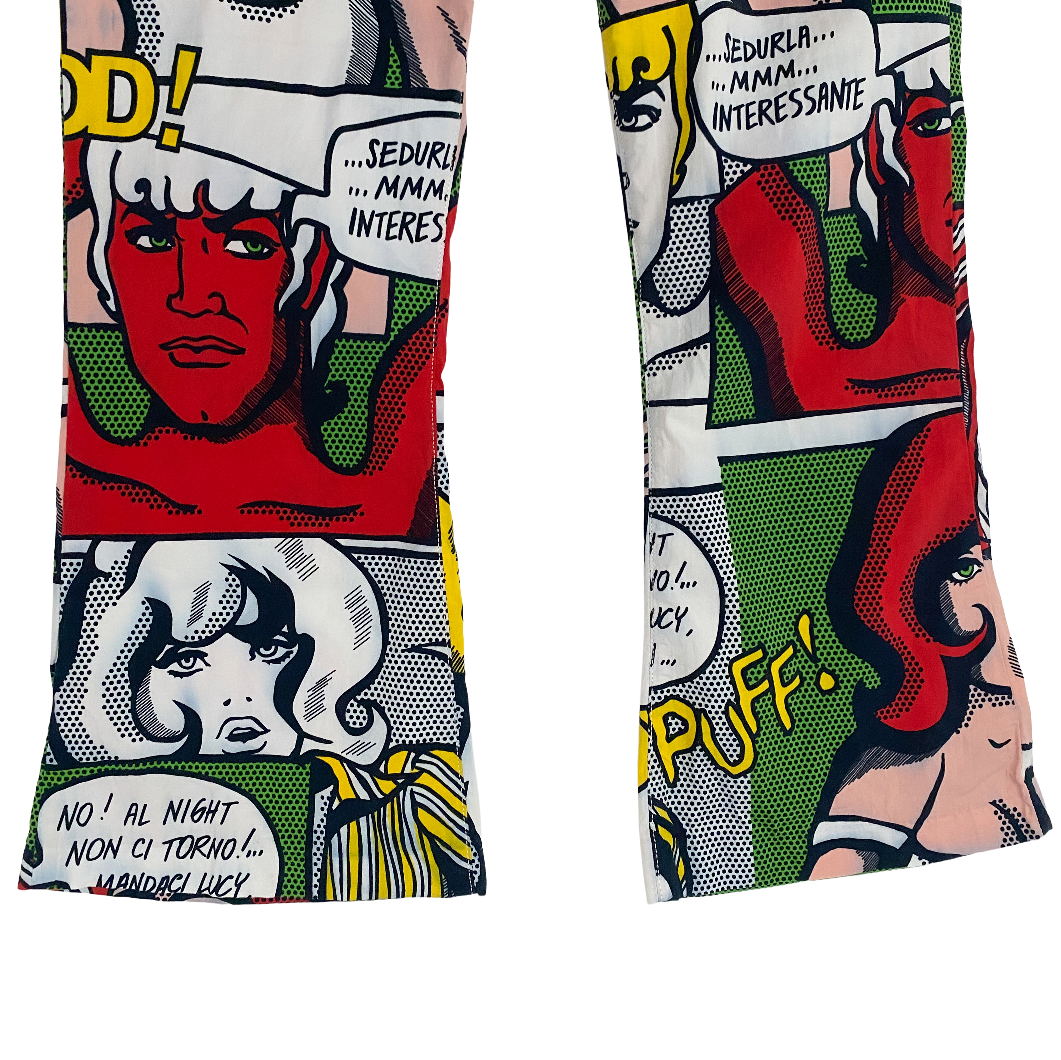 Miss Sixty 2000s RARE Pop Art Comic Flare Capris (XS)
