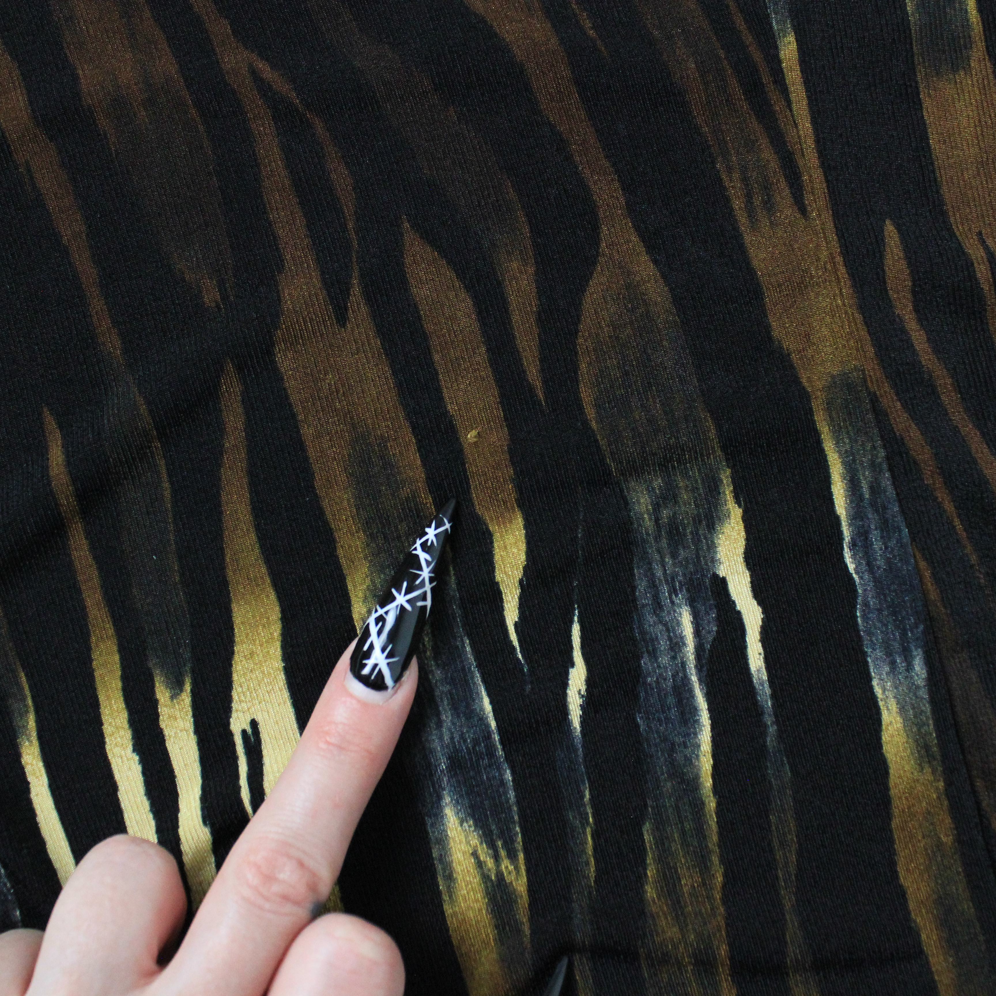 90s 2pc Tiger Print Slinky Set (M/L)