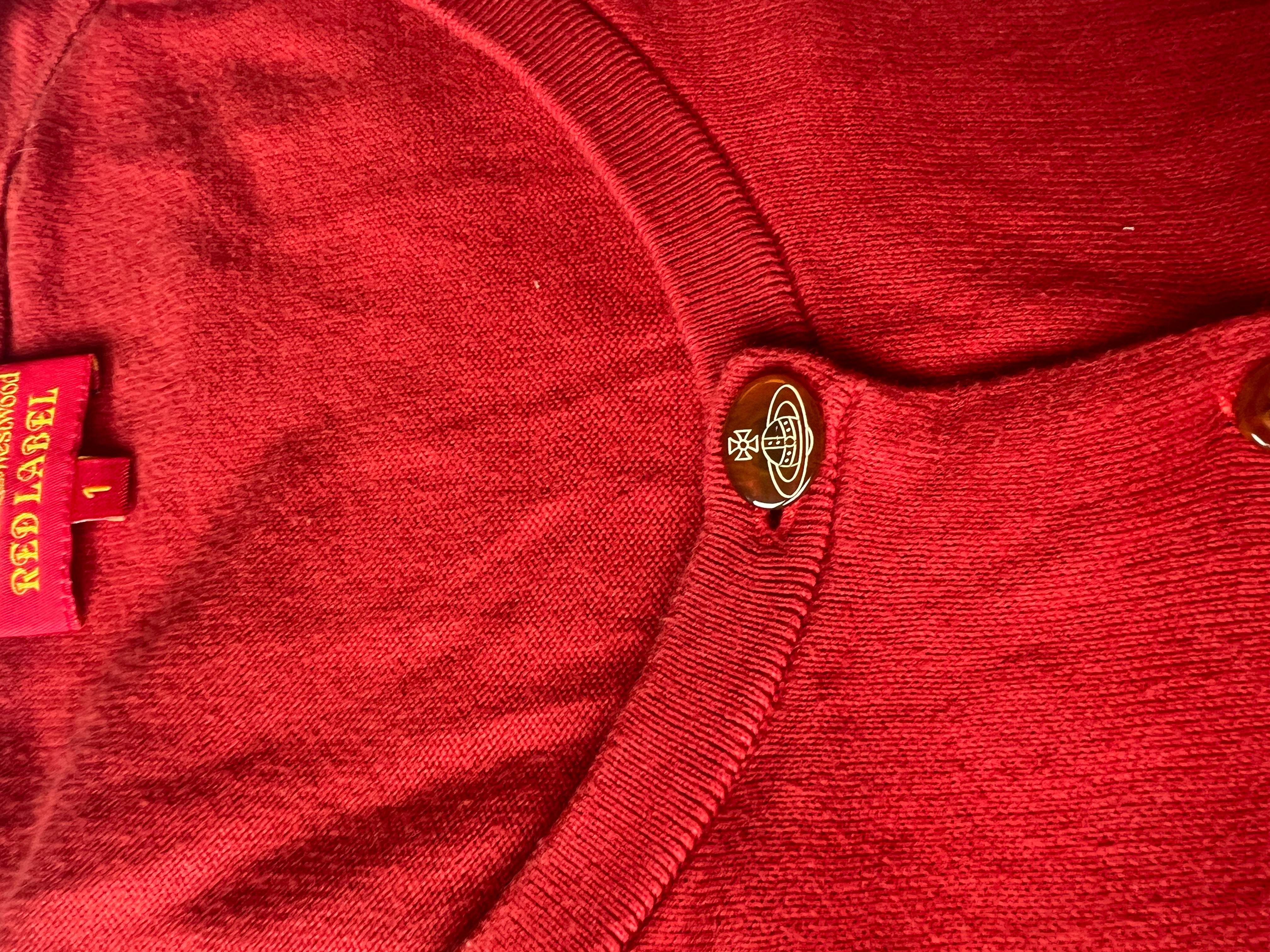 Vintage 1990s Vivienne Westwood Burnt Orange Cardigan (S/M)