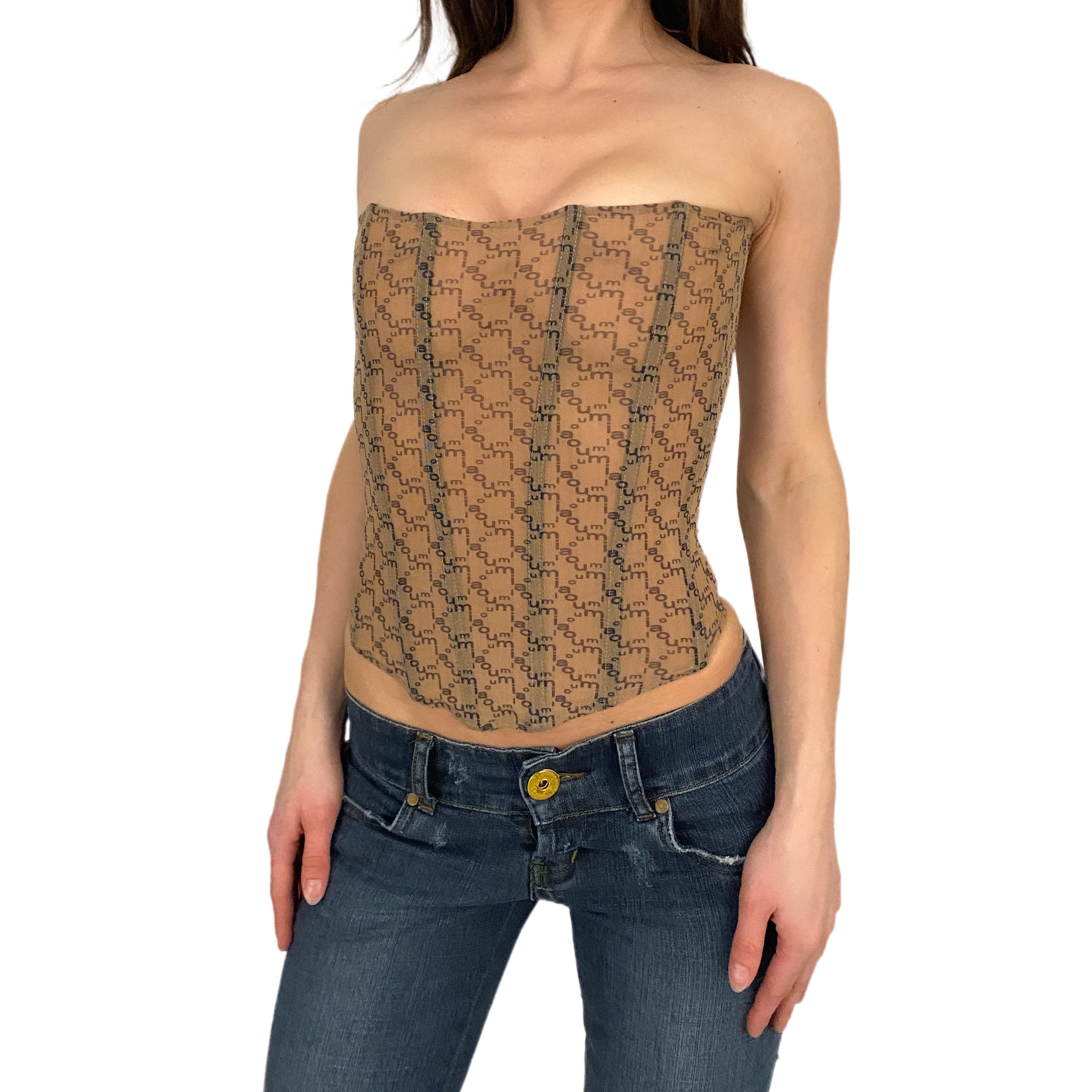 Miaou Monogram Mesh Corset (XS/S)