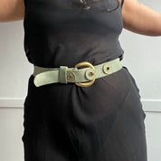 Vintage Seafoam Green Suede Belt (S/M)