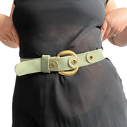 Vintage Seafoam Green Suede Belt (S/M)