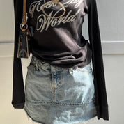 Vintage Cut Off Gap Mini Skirt (XS/S)