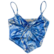 Y2K Blue Tie Dye Top (XS)
