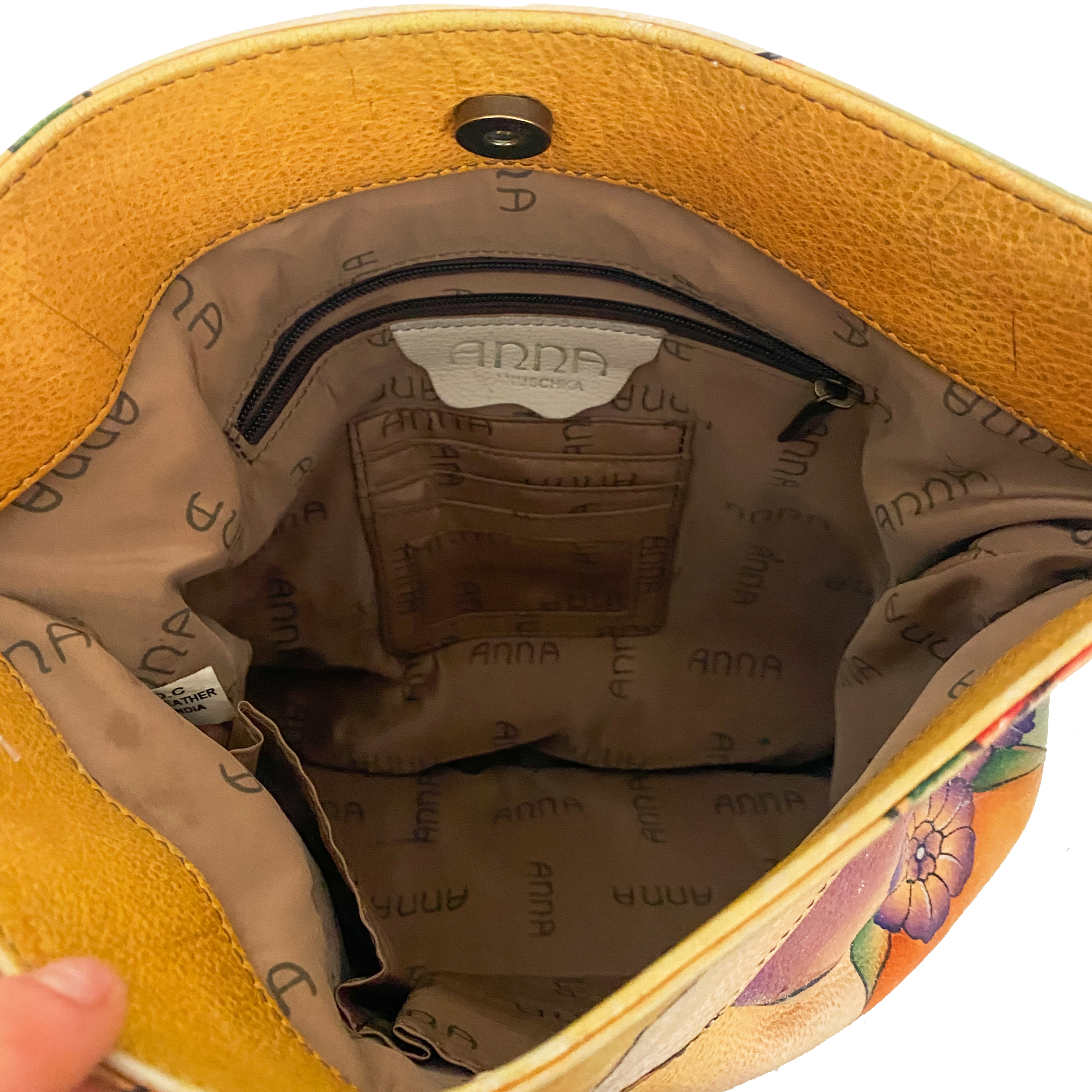 Hand Painted Butterfly Hobo Bag