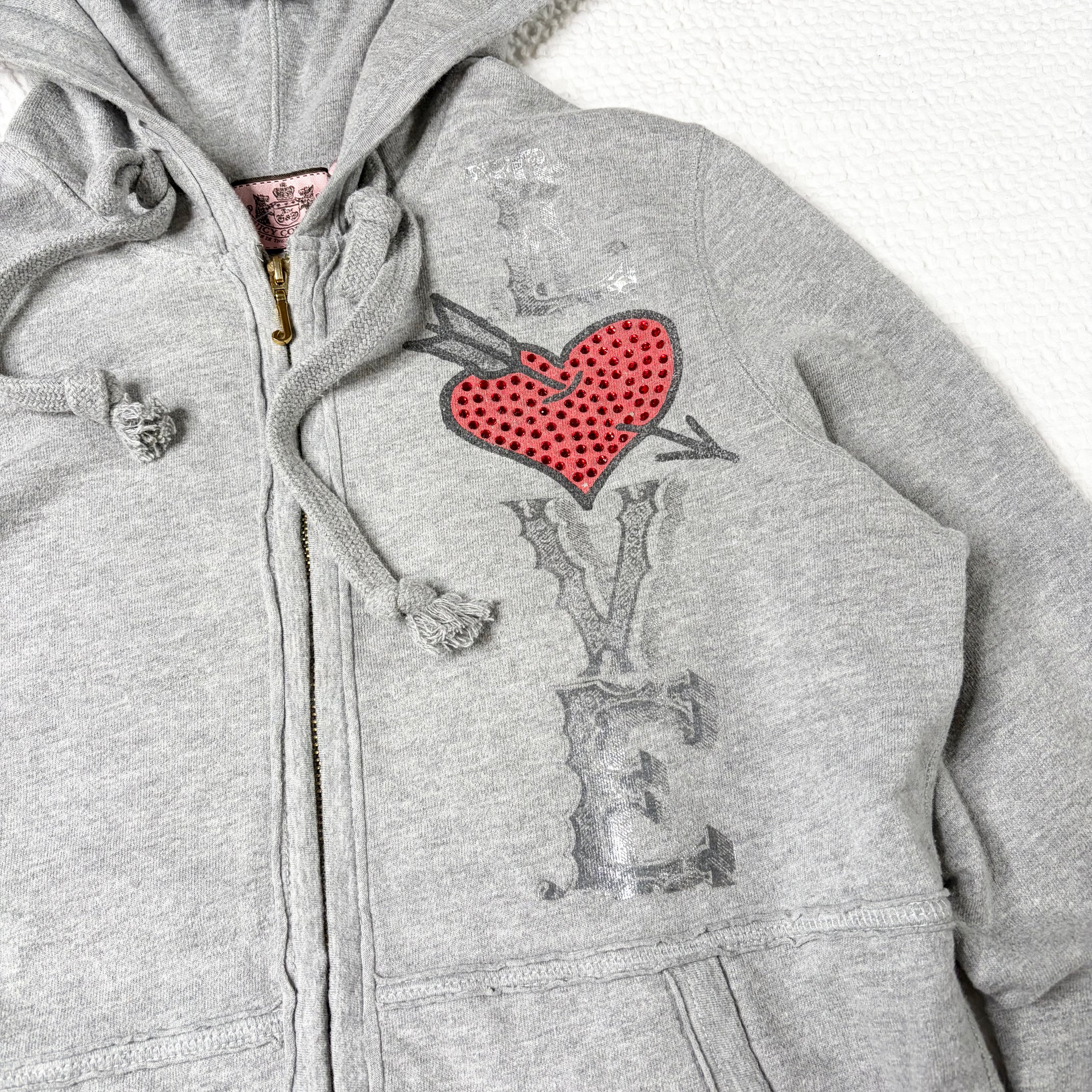 Juicy Couture Bedazzled Zip Up (L)