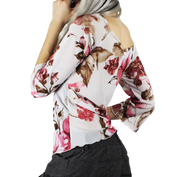 Y2K Floral Mesh Top (S)