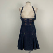 Miss Sixty Denim Pleated Pinafore Skirt (S)