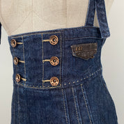 Miss Sixty Denim Pleated Pinafore Skirt (S)