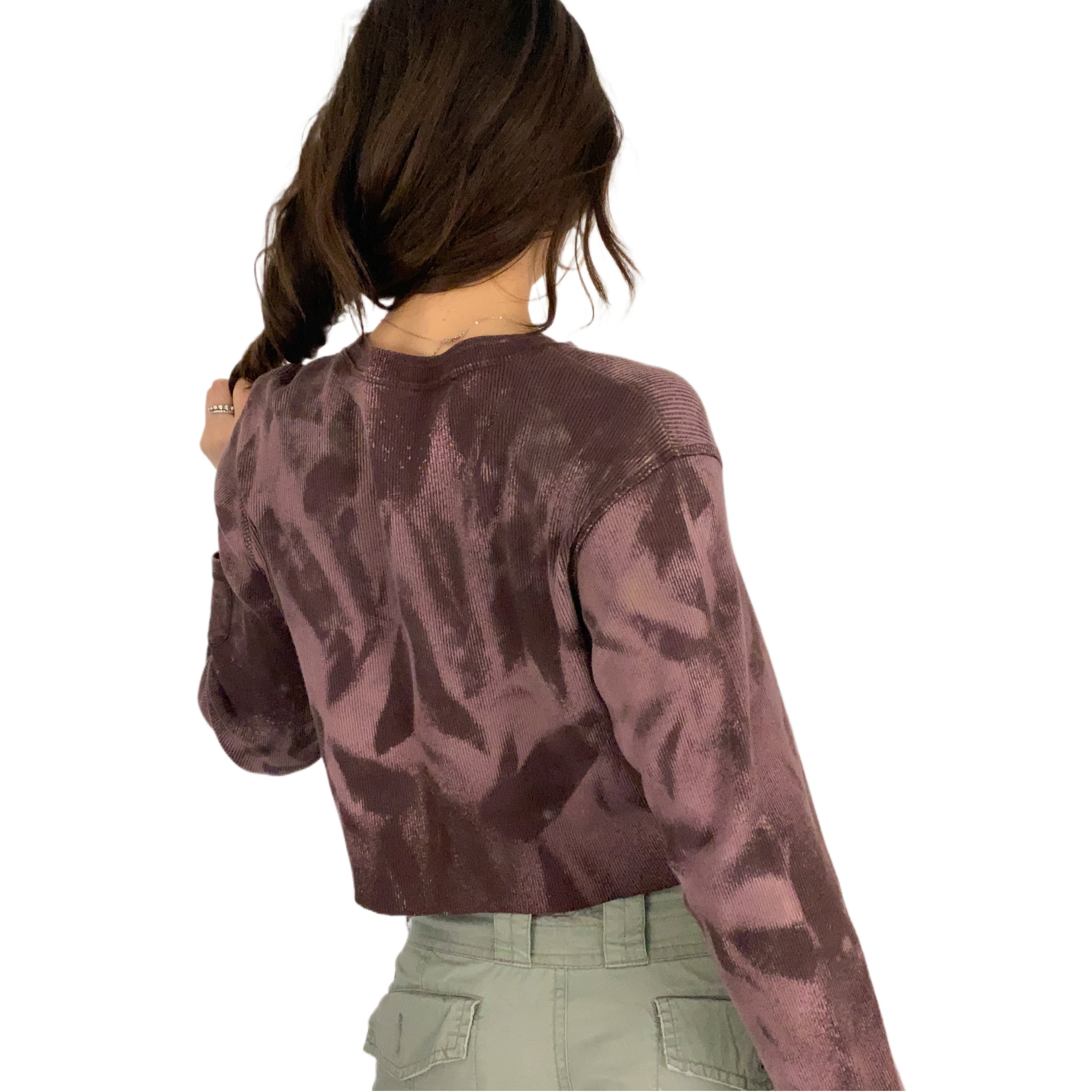 Brown Tie Dye Crop (M)