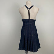 Miss Sixty Denim Pleated Pinafore Skirt (S)