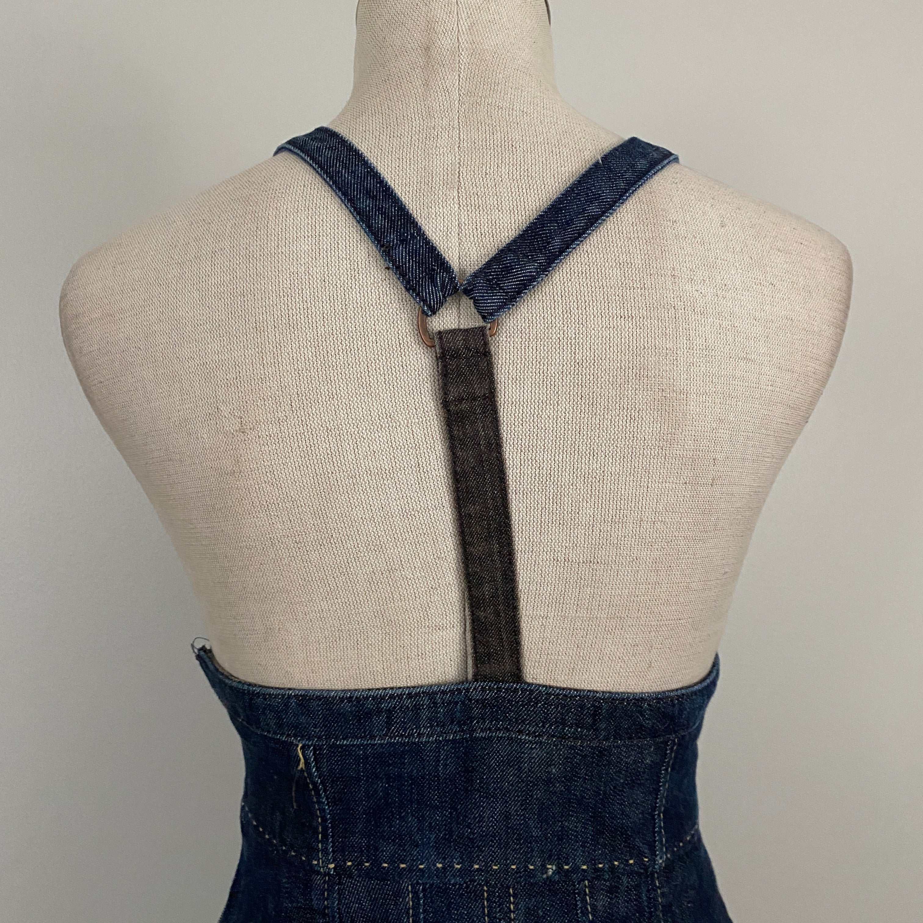 Miss Sixty Denim Pleated Pinafore Skirt (S)