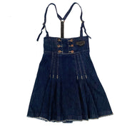Miss Sixty Denim Pleated Pinafore Skirt (S)