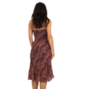 Betsey Johnson Vintage Silk Snakeskin Midi Dress (XS/S)