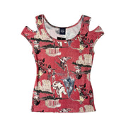 Olympics Graphic Cold Shoulder Top (S)