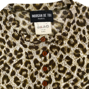 Morgan de Toi Leopard & Lace Mesh Cardigan (XS/S)