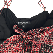 Betsey Johnson Vintage Silk Snakeskin Midi Dress (XS/S)