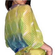 BCBGMAXAZRIA FUNky Mesh Top (XS)