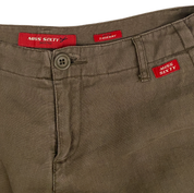 Miss Sixty 2000s Ultra Low Rise Brown Linen Flare Pants (S/M)