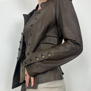 Bebe Military Style Leather Jacket (M)