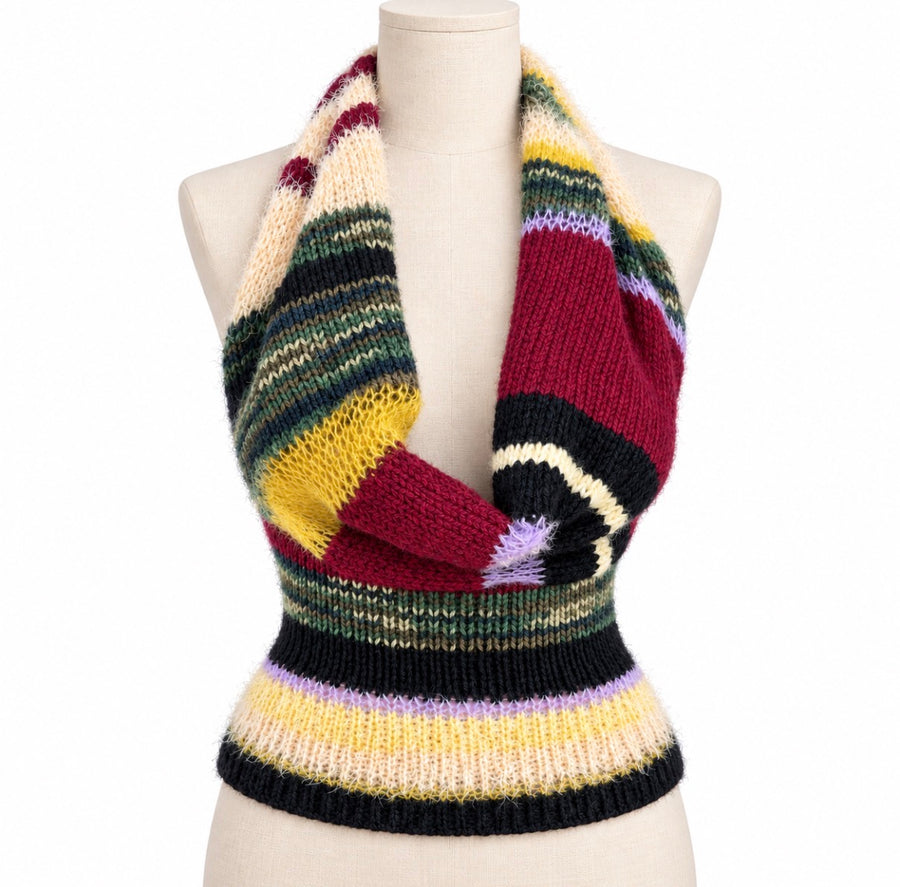Stripe Cowl Neck Top (XS-XL)