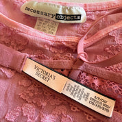 Sheer Rosy Pink Top + Bralette Set (S)