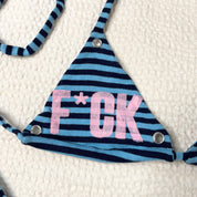 Handmade Stripe Bikini Set (S-M)