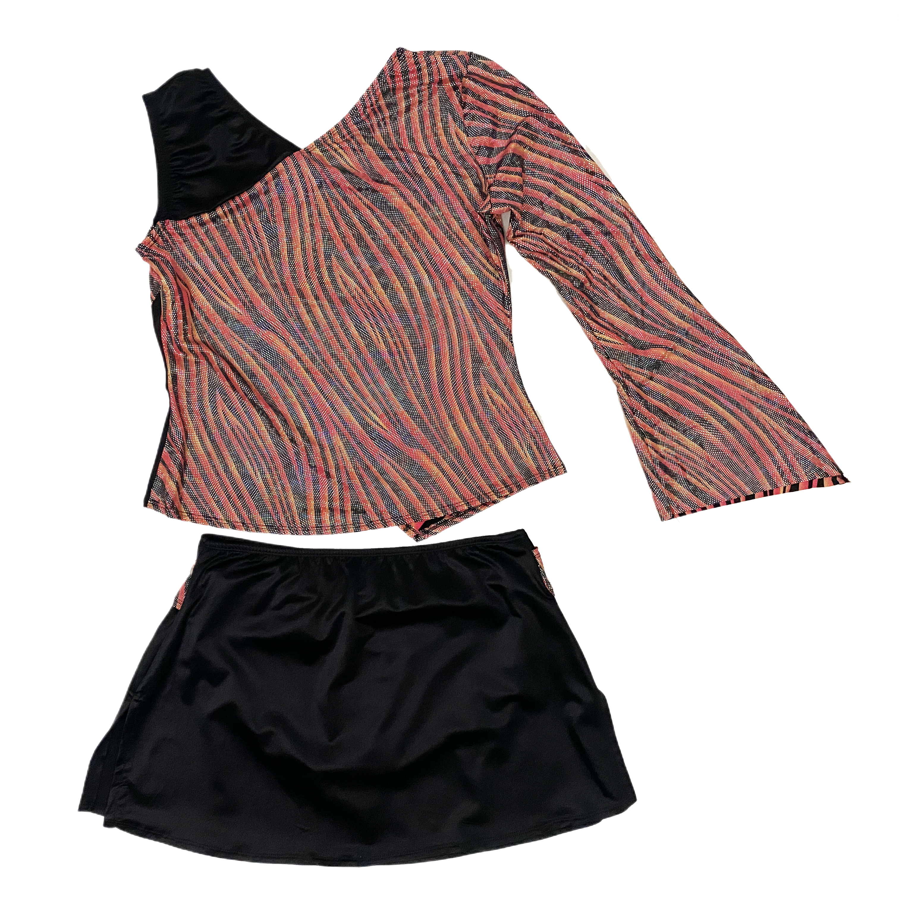 Two Piece Shimmer Rave Set (M)