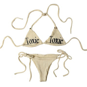 Handmade Rib Knit Bikini Set (S-M)