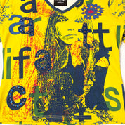 J-Fashion Face Graphic Patchwork Tee (M)