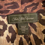 Saks Sheer Silk Leopard Blouse (S/M)