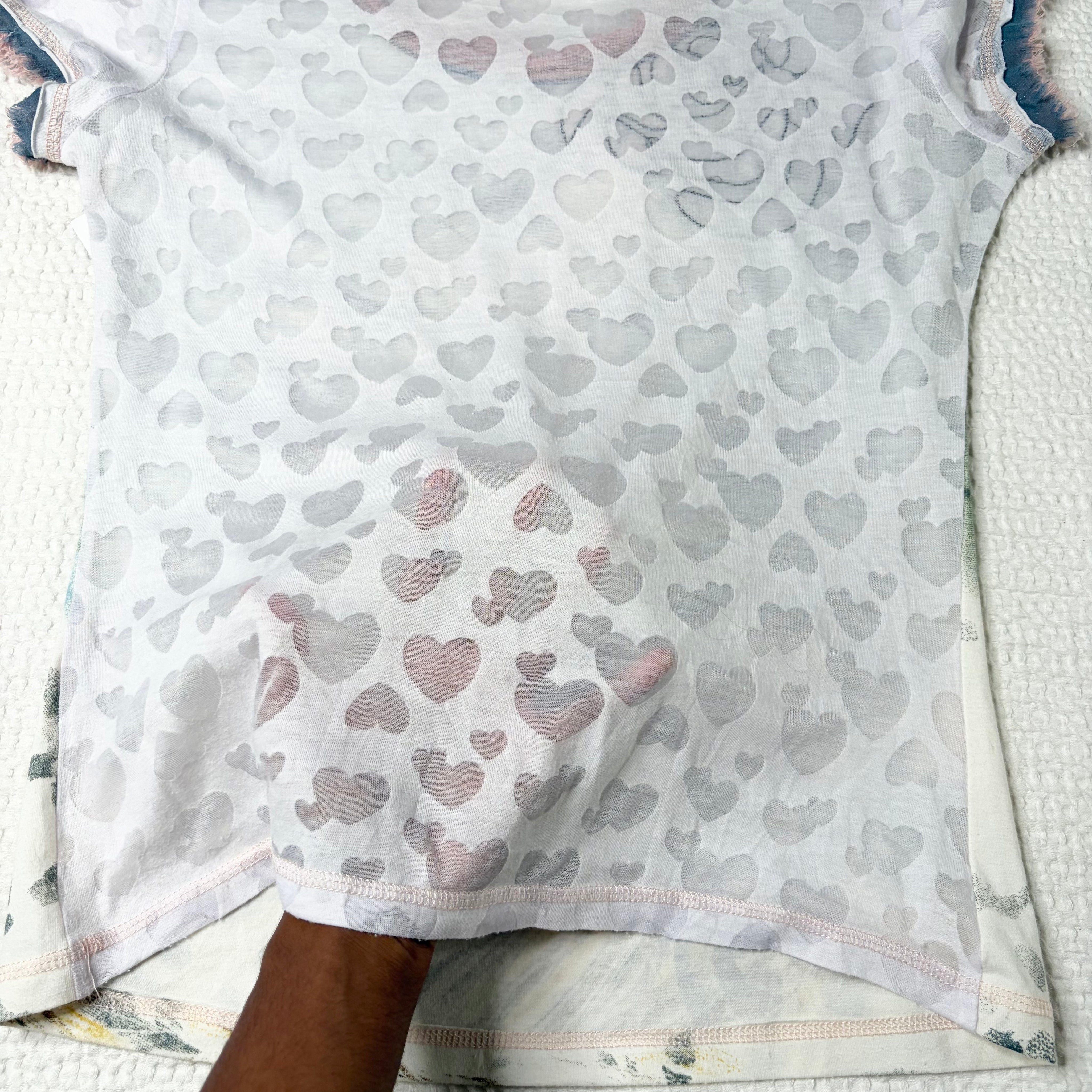 Distressed Bedazzled Face Graphic Tee (M-L)
