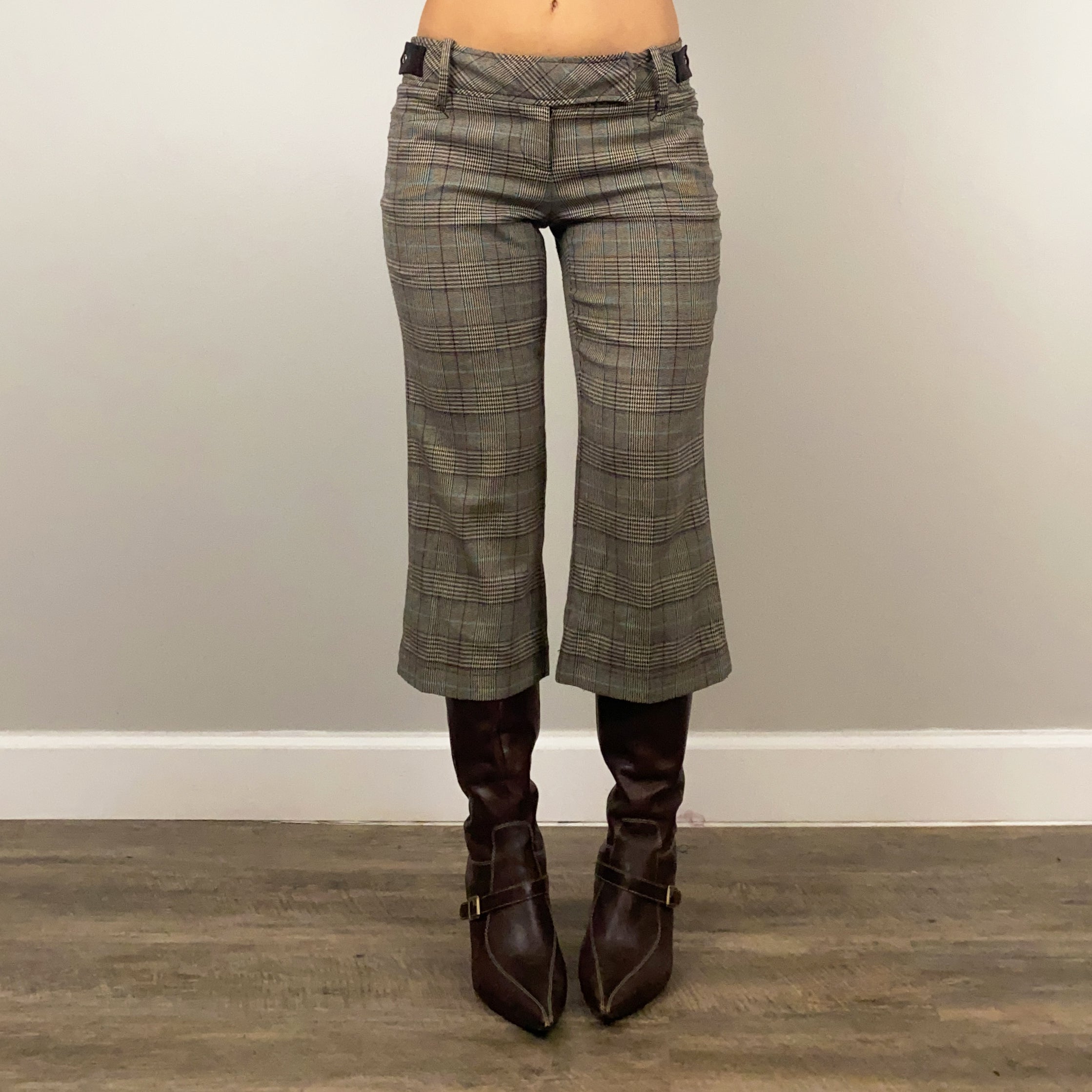 Guess Plaid Trouser Capris (S)