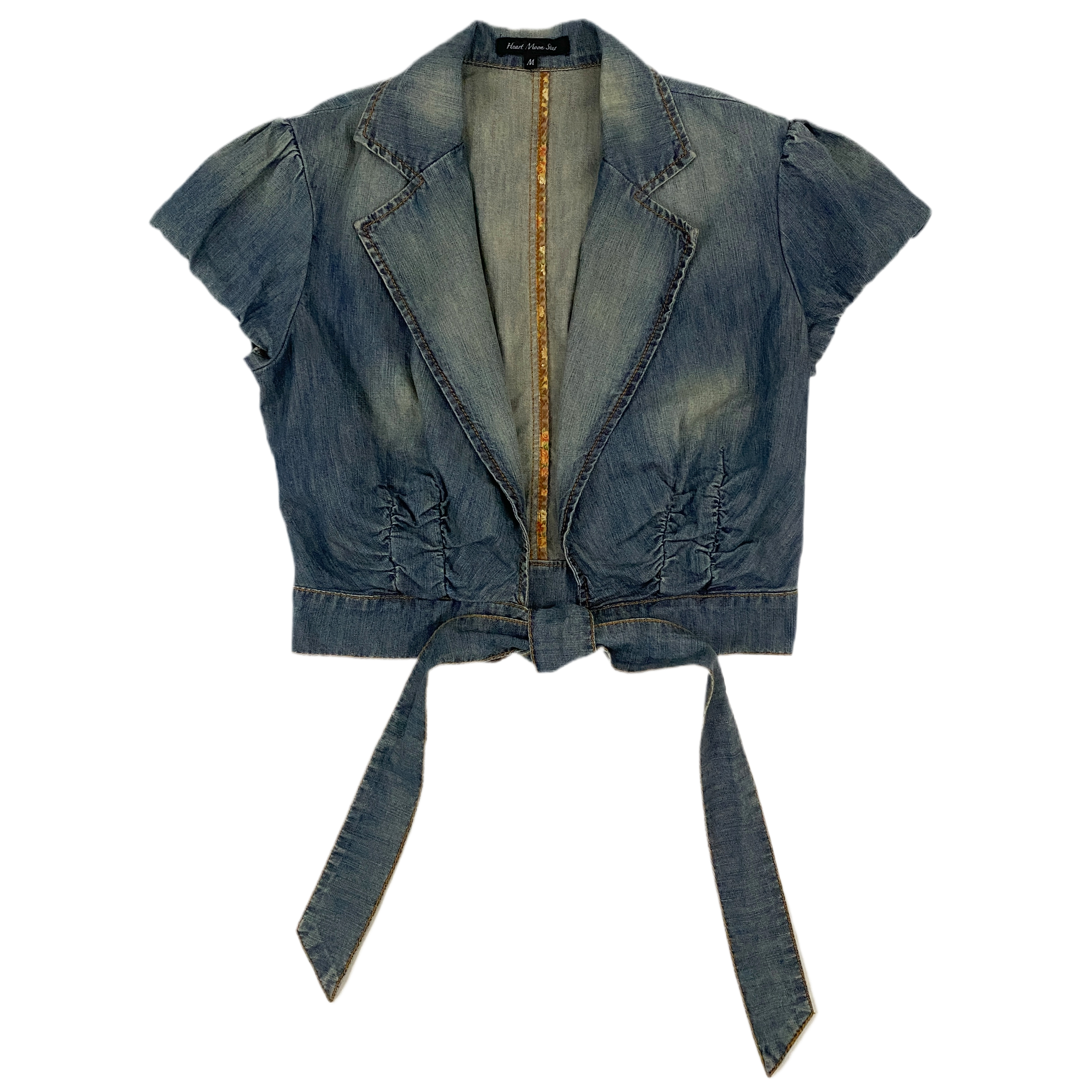 Denim Tie Front Top (M)