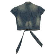 Denim Tie Front Top (M)