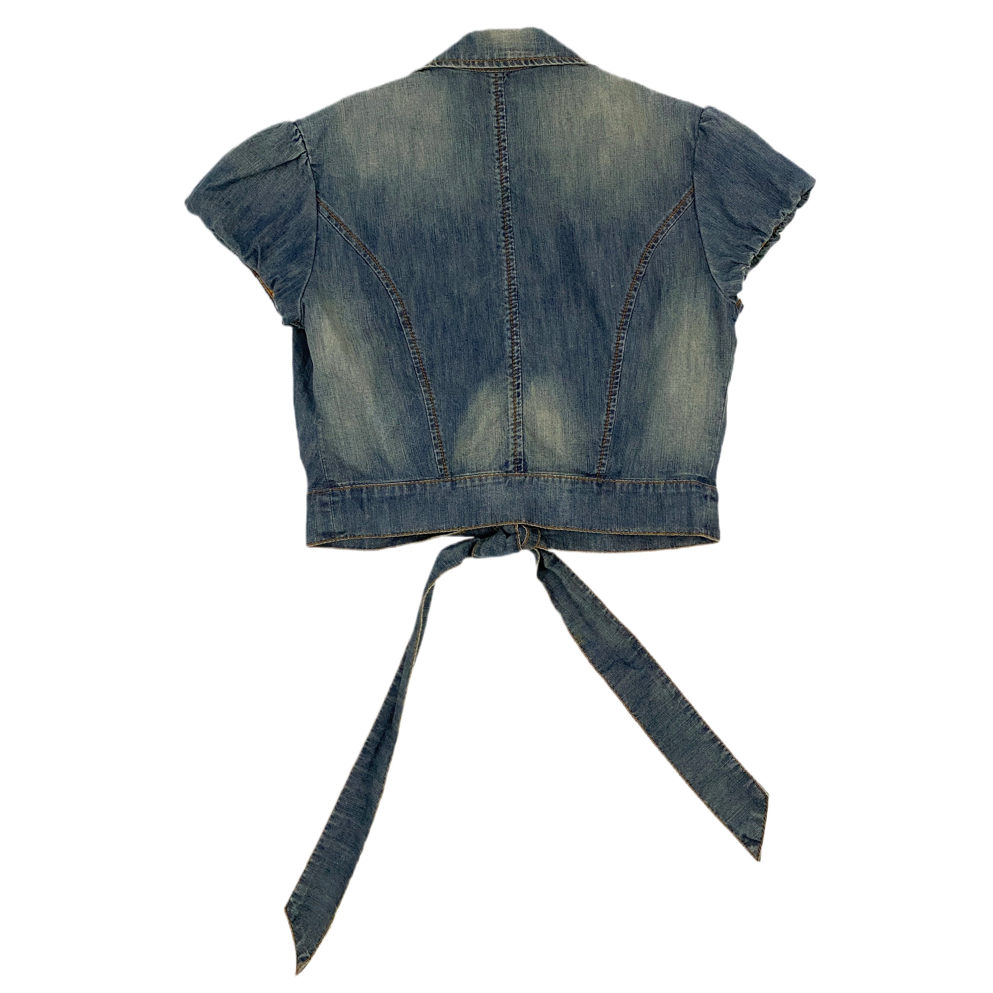 Denim Tie Front Top (M)