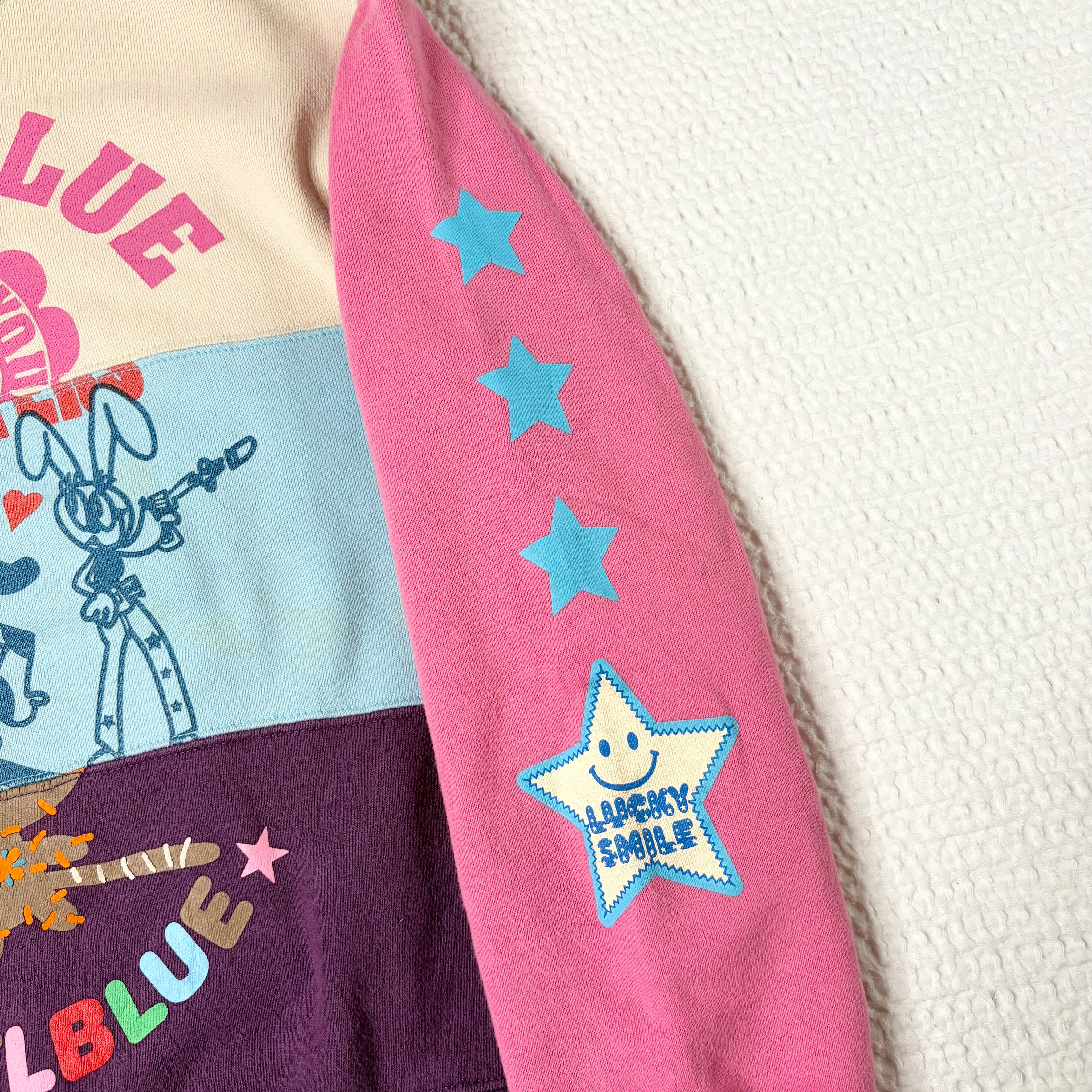 Angel Blue Color Block Crewneck (S-M)