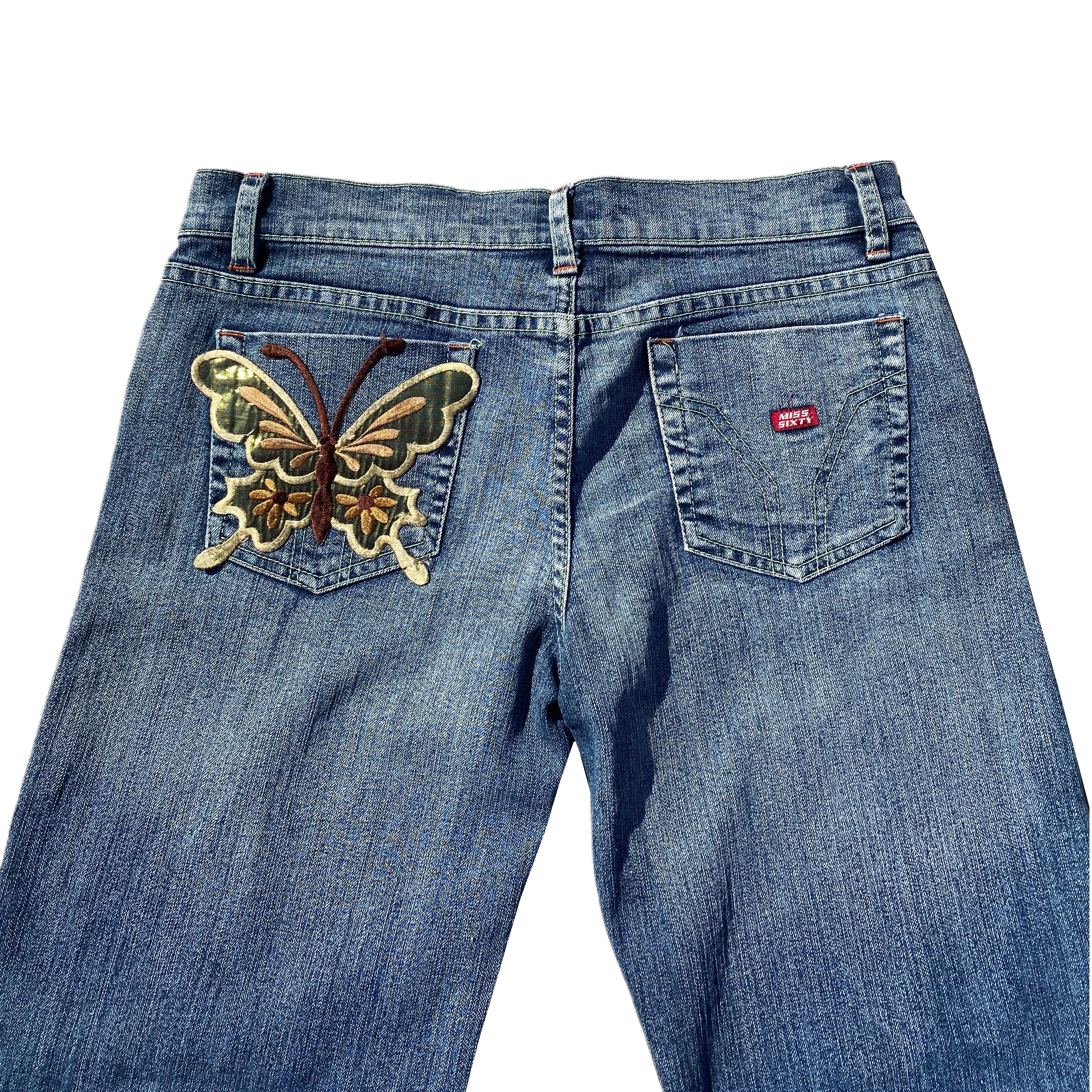 Miss Sixty Low Rise Butterfly Flares (S)