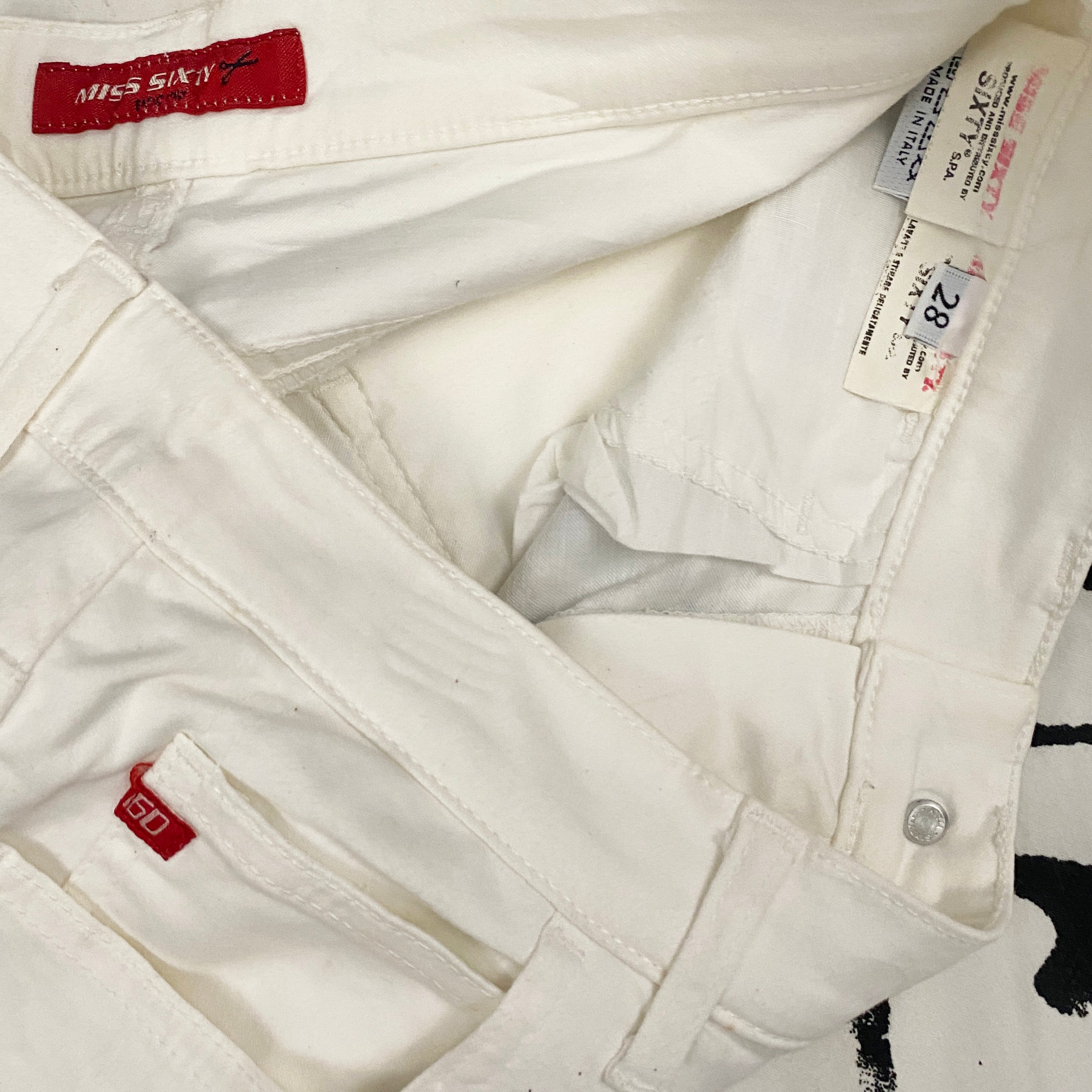 Miss Sixty 2000s Graffiti & Face Print Flare Jeans (S)
