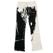 Miss Sixty 2000s Graffiti & Face Print Flare Jeans (S)