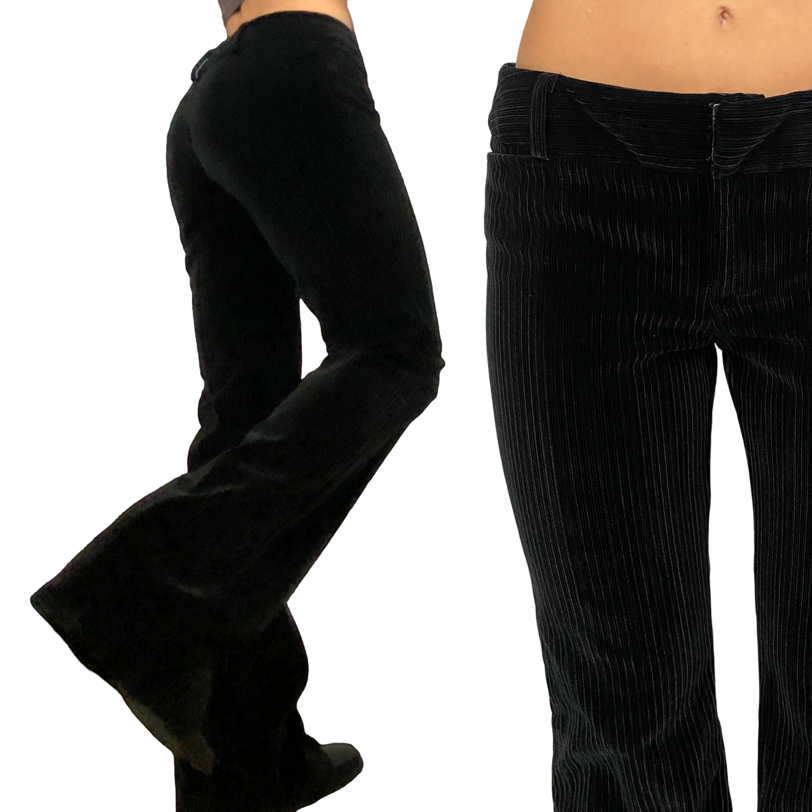 2000s Velvety Mid-Rise Trousers (S)