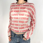 Blumarine 'I LOVE YOU' Sweater (S/M)