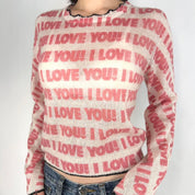 Blumarine 'I LOVE YOU' Sweater (S/M)